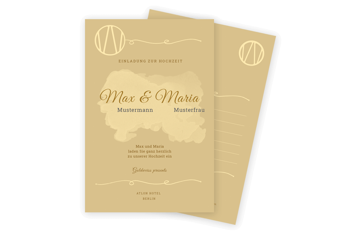 Einladungskarte zur Hochzeit