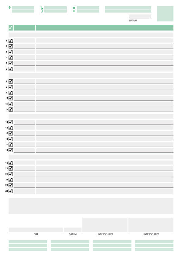Checkliste