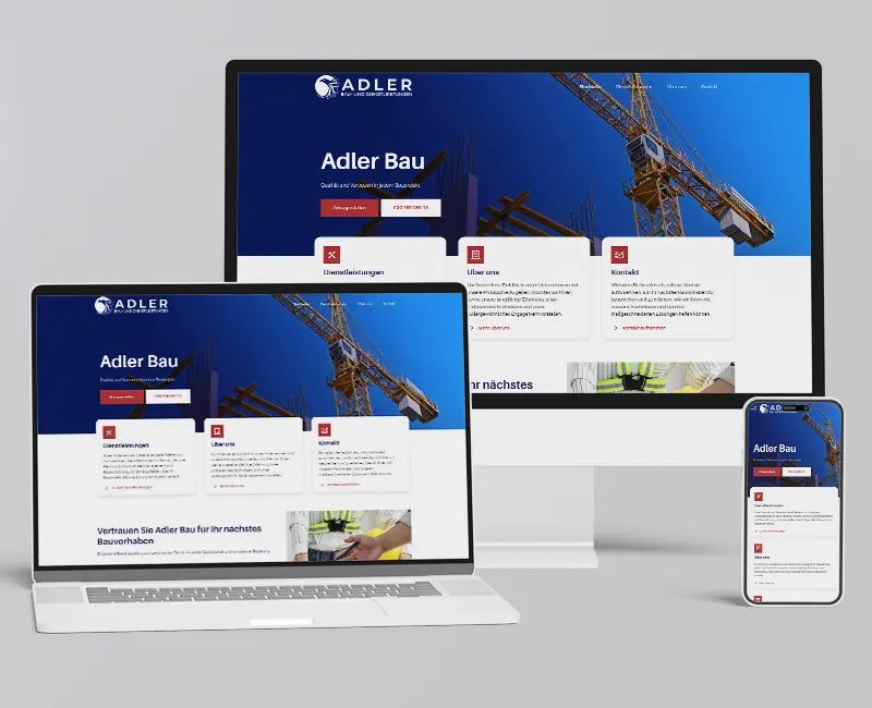 Webseite Adler Bau- und Dienstleistungen