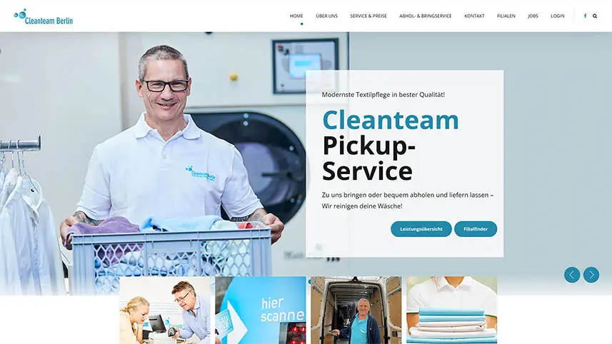 Website-Screenshot von Cleanteam Berlin